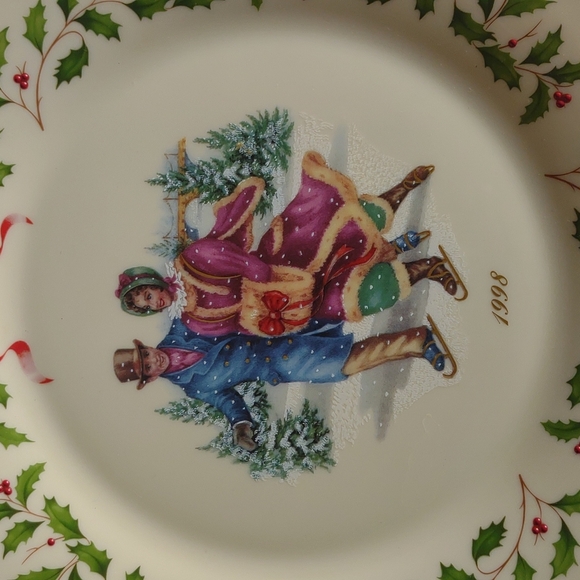 LENOX PLATE 1998  HOLIDAY COLLECTOR  VINTAGE Original Box - Picture 2 of 6